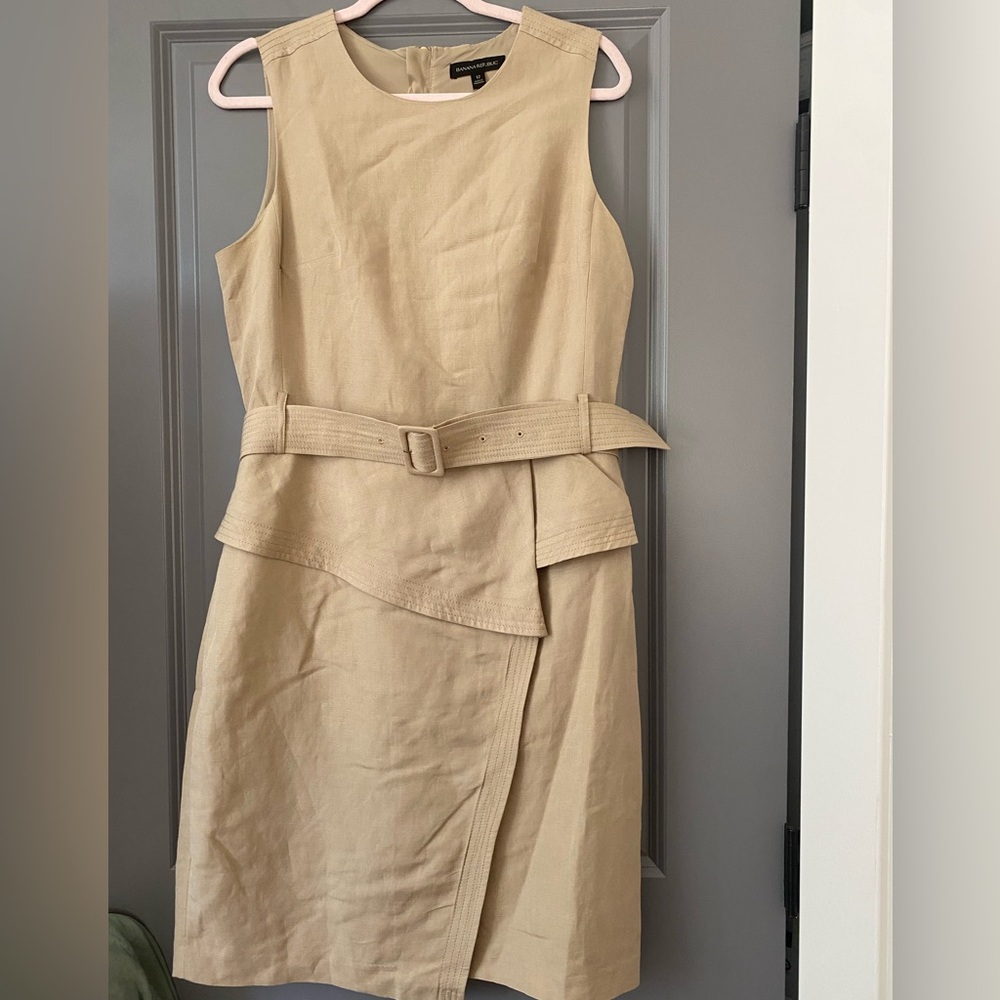 Tan banana republic dress!